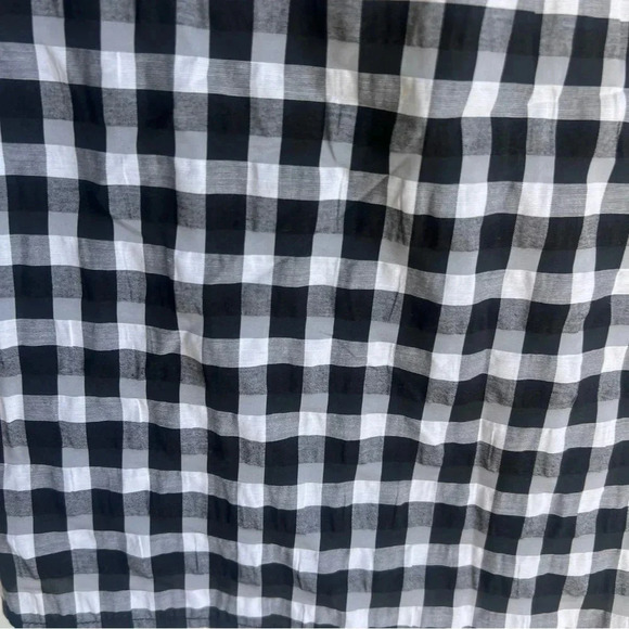 J. Crew Size XS Black and White Puff-Sleeve Mini Dress in Textured Plaid NEW! - Picture 8 of 10